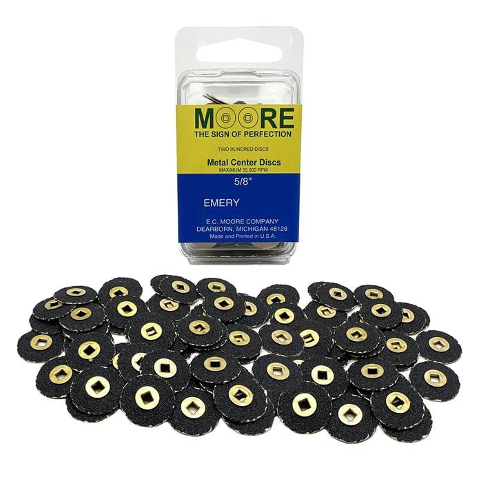 BC-58-ECBB Paper Discs Brass Center 5/8 Emery Coarse 200/Pk